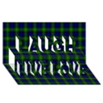 Gordon Tartan Laugh Live Love 3D Greeting Card (8x4)