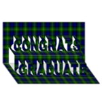 Gordon Tartan Congrats Graduate 3D Greeting Card (8x4)