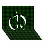 Gunn Tartan Peace Sign 3D Greeting Card (7x5)
