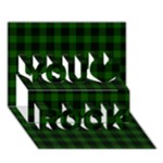 Gunn Tartan You Rock 3D Greeting Card (7x5)