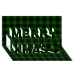 Gunn Tartan Merry Xmas 3D Greeting Card (8x4)