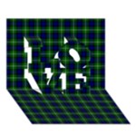 Lamont Tartan LOVE 3D Greeting Card (7x5)