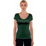 Lauder Tartan Women s V-Neck Cap Sleeve Top