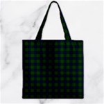 Lauder Tartan Zipper Grocery Tote Bag
