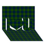 Lauder Tartan I Love You 3D Greeting Card (7x5)