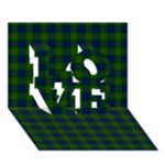 Lauder Tartan LOVE 3D Greeting Card (7x5)