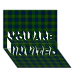 Lauder Tartan YOU ARE INVITED 3D Greeting Card (7x5)