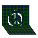 Lauder Tartan Peace Sign 3D Greeting Card (7x5)