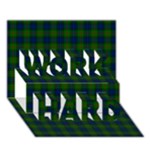 Lauder Tartan WORK HARD 3D Greeting Card (7x5)