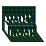 Lauder Tartan You Rock 3D Greeting Card (7x5)