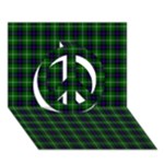 MacDonald of the Isles Tartan Peace Sign 3D Greeting Card (7x5)