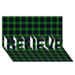 MacDonald of the Isles Tartan BELIEVE 3D Greeting Card (8x4)
