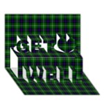 MacDonald of the Isles Tartan Get Well 3D Greeting Card (7x5)