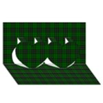 MacLean Tartan Twin Hearts 3D Greeting Card (8x4)