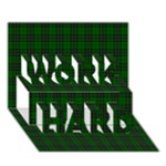 MacLean Tartan WORK HARD 3D Greeting Card (7x5)