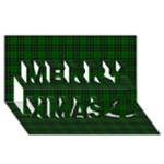 MacLean Tartan Merry Xmas 3D Greeting Card (8x4)