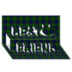 Sinclair Tartan Best Friends 3D Greeting Card (8x4)