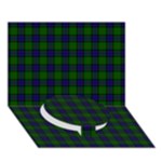 Sinclair Tartan Circle Bottom 3D Greeting Card (7x5)