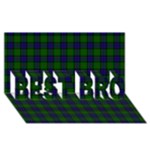 Sinclair Tartan BEST BRO 3D Greeting Card (8x4)