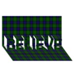 Sinclair Tartan BELIEVE 3D Greeting Card (8x4)