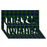 Sinclair Tartan Best Wish 3D Greeting Card (8x4)