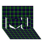 Sutherland Tartan I Love You 3D Greeting Card (7x5)
