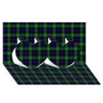Sutherland Tartan Twin Hearts 3D Greeting Card (8x4)