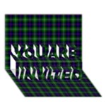 Sutherland Tartan YOU ARE INVITED 3D Greeting Card (7x5)