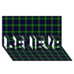 Sutherland Tartan BELIEVE 3D Greeting Card (8x4)