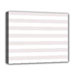 Horizontal Stripes - White and Pastel Pink Deluxe Canvas 20  x 16  (Stretched)