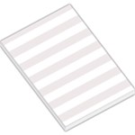 Horizontal Stripes - White and Pastel Pink Large Memo Pads