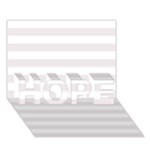 Horizontal Stripes - White and Pastel Pink HOPE 3D Greeting Card (7x5)