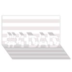 Horizontal Stripes - White and Pastel Pink #1 DAD 3D Greeting Card (8x4)