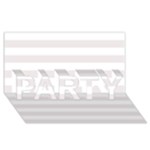 Horizontal Stripes - White and Pastel Pink PARTY 3D Greeting Card (8x4)