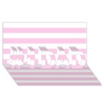 Horizontal Stripes - White and Classic Rose Pink #1 DAD 3D Greeting Card (8x4)