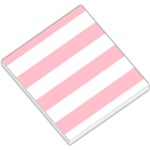 Horizontal Stripes - White and Pink Small Memo Pads