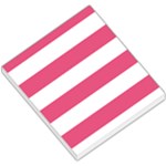 Horizontal Stripes - White and Dark Pink Small Memo Pads