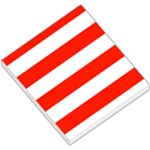 Horizontal Stripes - White and Ferrari Red Small Memo Pads