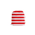 Horizontal Stripes - White and Red Drawstring Pouch (XS)