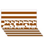 Horizontal Stripes - White and Brown #1 MOM 3D Greeting Cards (8x4)