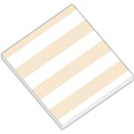 Horizontal Stripes - White and Champagne Orange Small Memo Pads