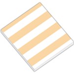 Horizontal Stripes - White and Sunset Orange Small Memo Pads