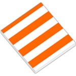 Horizontal Stripes - White and Safety Orange Small Memo Pads