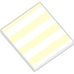 Horizontal Stripes - White and Cream Yellow Small Memo Pads