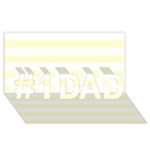 Horizontal Stripes - White and Cream Yellow #1 DAD 3D Greeting Card (8x4)