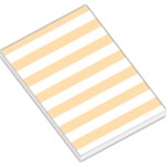 Horizontal Stripes - White and Navajo White Yellow Large Memo Pads