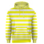 Horizontal Stripes - White and Yellow Men s Pullover Hoodie