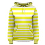 Horizontal Stripes - White and Yellow Women s Pullover Hoodie