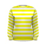 Horizontal Stripes - White and Yellow Women s Sweatshirt