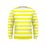 Horizontal Stripes - White and Yellow Kid s Sweatshirt